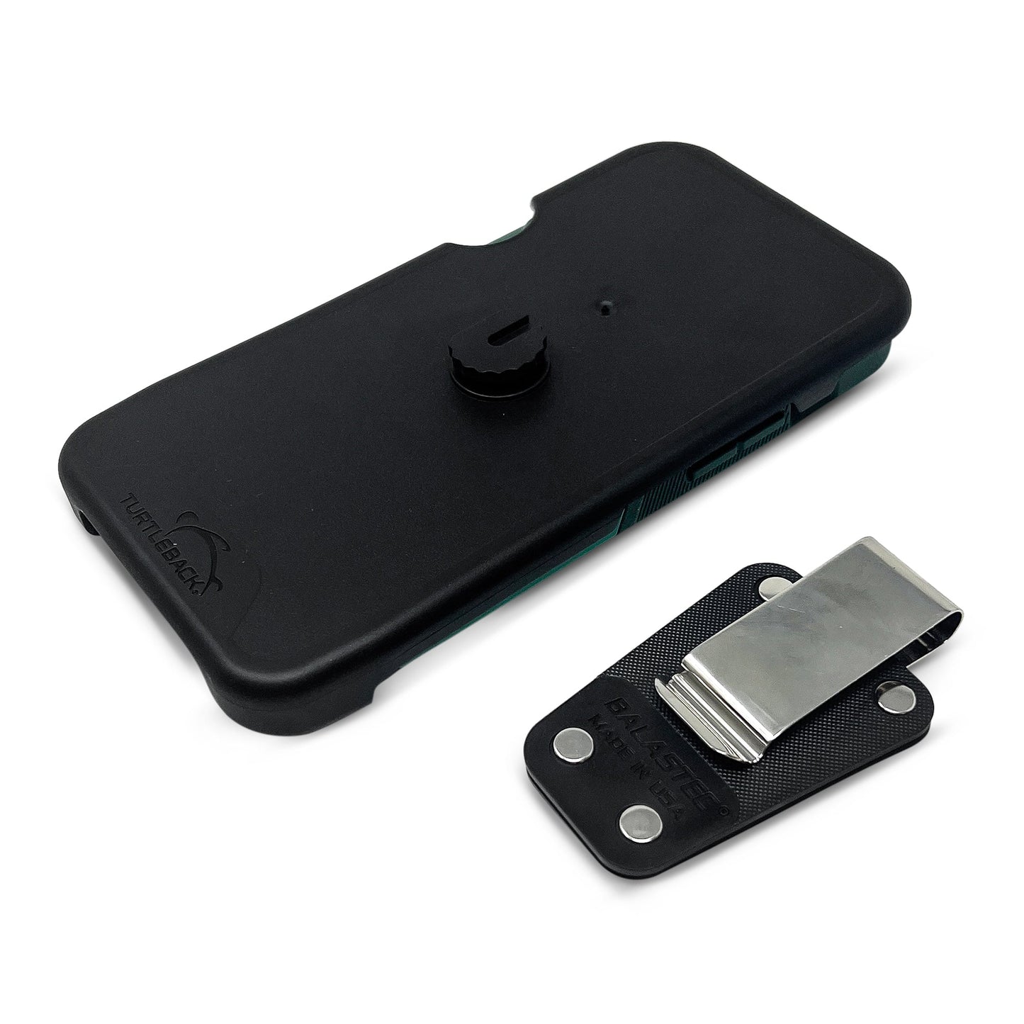 iPhone 15 & 16 Pro Max Unbreakable Belt Clip fits Otterbox COMMUTER Series or similar size case, Removable Swivel Belt Clip, Made in USA - Case Not Included